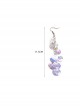 Elegant Fashion Mermaid White Crystal Laser Color Artificial Shell Female Long Earrings