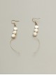 Baroque Summer Fashion Retro Seaside Holiday White Artificial Pearl Female Earrings