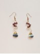 Fashion Personality Seaside Vacation Mermaid White Artificial Pearl Colorful Crystal Shell Female Earrings