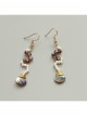 Fashion Personality Seaside Vacation Mermaid White Artificial Pearl Colorful Crystal Shell Female Earrings