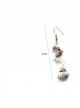Fashion Personality Seaside Vacation Mermaid White Artificial Pearl Colorful Crystal Shell Female Earrings