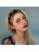 Halloween Fashion Retro Stars Black Mesh Skull Personality Wide Female Headband