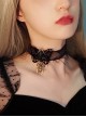 Retro Fashion Personality Halloween Spider Black Rose Butterfly Tassel Female Personality Choker