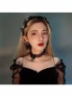 Retro Fashion Personality Halloween Spider Black Rose Butterfly Tassel Female Personality Choker