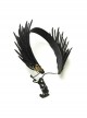 Halloween Retro Fashion Black Wings Tassel Spider Gothic Holiday Female Headband
