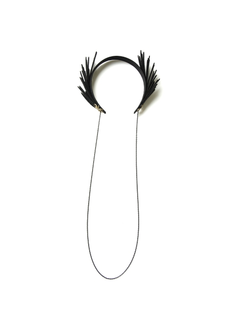 Halloween Retro Fashion Black Wings Tassel Spider Gothic Holiday Female Headband