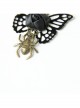 Halloween Fashion Gothic Spider Black Butterfly Female Fabric Rose Flower Personality Retro Earrings