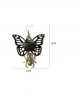 Halloween Fashion Gothic Spider Black Butterfly Female Fabric Rose Flower Personality Retro Earrings