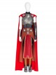 Thor Female Thor Jane Foster Battle Suit Halloween Cosplay Costume Silver Breastplate
