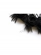 Retro Fashion Halloween Black Rose Flower Mesh Garland Door Hanger Wall Hanging