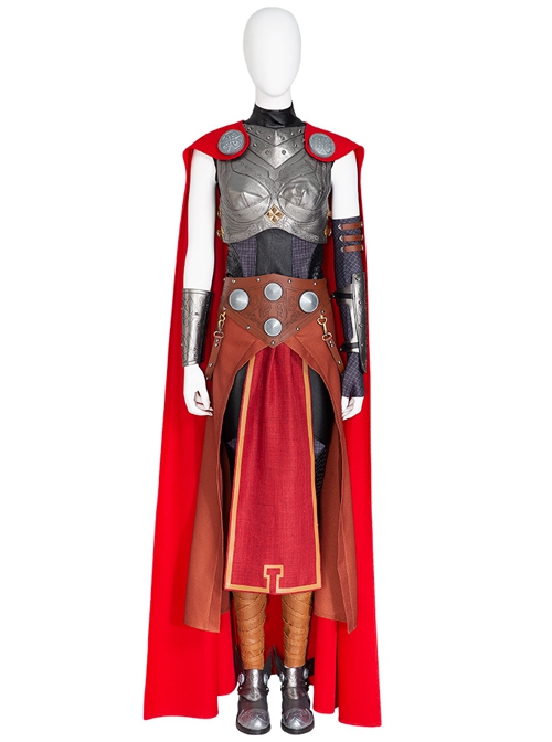 Thor Female Thor Jane Foster Battle Suit Halloween Cosplay Costume Black Pants