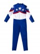 Stargirl Starman Battle Suit Halloween Cosplay Costume Blue Bodysuit