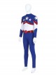 Stargirl Starman Battle Suit Halloween Cosplay Costume Blue Bodysuit