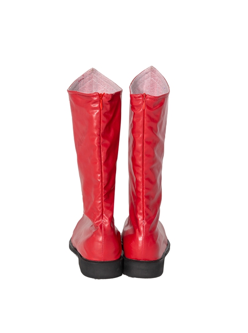 Stargirl Starman Battle Suit Halloween Cosplay Costume Accessories Red Boots