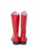 Stargirl Starman Battle Suit Halloween Cosplay Costume Accessories Red Boots