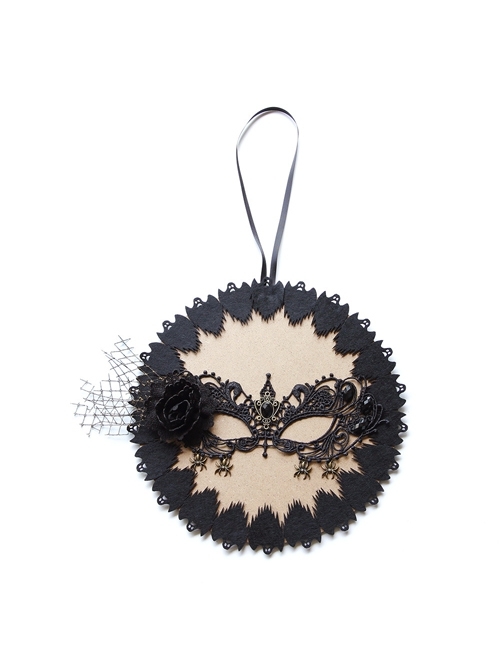 Halloween Mask Spider Black Rose Netting Door Hanging Party Wall Hanging