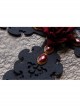 Halloween Black Cross Gauze Red Rose Flower Garland Horror Party Wall Hanging