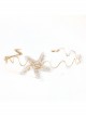 Fashion Personality Mermaid Party Masquerade Music Festival Lolita Starfish Queen Gold Choker