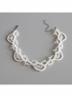 Fashion Baroque White Imitation Pearl Crystal Beaded Bridal Short Necklace