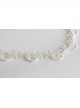 Fashion Baroque White Imitation Pearl Crystal Beaded Bridal Short Necklace
