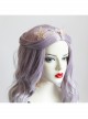 Beach Wedding Bride Starfish White Crystal Mermaid Crown Prom Female Golden Hairband