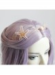 Beach Wedding Bride Starfish White Crystal Mermaid Crown Prom Female Golden Hairband