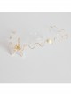 Beach Wedding Bride Starfish White Crystal Mermaid Crown Prom Female Golden Hairband