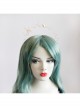 Beach Wedding Bride Starfish White Crystal Mermaid Crown Prom Female Golden Hairband
