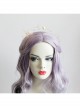 Beach Wedding Bride Starfish White Crystal Mermaid Crown Prom Female Golden Hairband