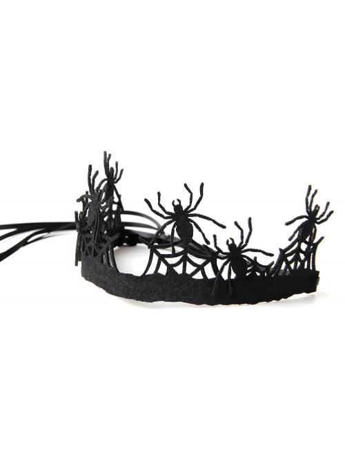 Fashion Retro Personality Black Horror Spider Crown Birthday Halloween Female Hairband