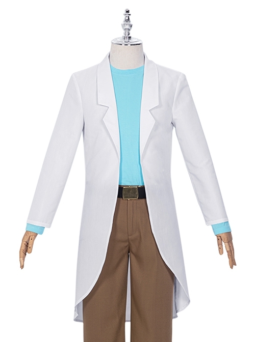 Rick And Morty Rick White Outerwear Suit Halloween Cosplay Costume White Outerwear