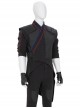 Shang-Chi And The Legend Of The Ten Rings Wen Wu Black Battle Suit Halloween Cosplay Costume Black Sleeveless Outerwear