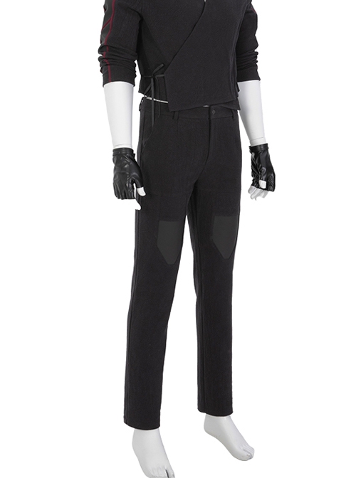 Shang-Chi And The Legend Of The Ten Rings Wen Wu Black Battle Suit Halloween Cosplay Costume Black Pants