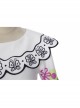 Encanto Mirabel Cute Printing Blue Long Skirt Suit Halloween Cosplay Costume White Top