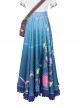 Encanto Mirabel Cute Printing Blue Long Skirt Suit Halloween Cosplay Costume Blue Long Skirt