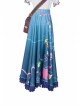 Encanto Mirabel Cute Printing Blue Long Skirt Suit Halloween Cosplay Costume Blue Long Skirt