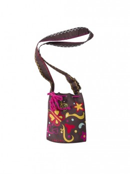Encanto Mirabel Cute Printing Blue Long Skirt Suit Halloween Cosplay Accessories Brown Printing Shoulder Bag