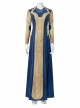 Eternals Ajak Blue Robe Suit Halloween Cosplay Costume Long Top