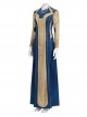 Eternals Ajak Blue Robe Suit Halloween Cosplay Costume Long Top