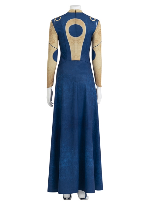 Eternals Ajak Blue Robe Suit Halloween Cosplay Costume Long Top