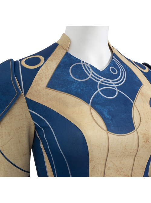 Eternals Ajak Blue Robe Suit Halloween Cosplay Costume Long Top