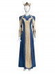 Eternals Ajak Blue Robe Suit Halloween Cosplay Accessories Golden Wrist Guards