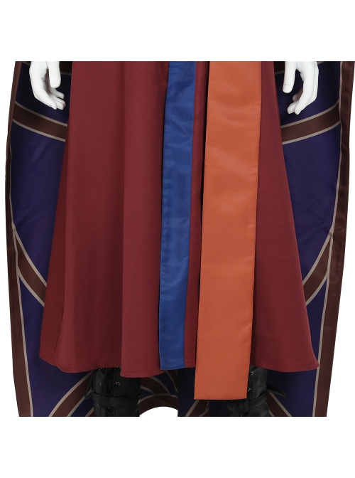 Animation What If Doctor Strange Evilized Version Halloween Cosplay Costume Red Long Vest
