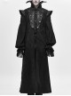 Stand-Up Collar Two-Way Black Gothic Suede Loose Long Waistcoat