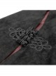 Stand-Up Collar Two-Way Black Gothic Suede Loose Long Waistcoat