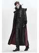 Stand-Up Collar Two-Way Black Gothic Suede Loose Long Waistcoat