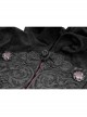 Stand-Up Collar Two-Way Black Gothic Suede Loose Long Waistcoat