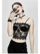 Women Black Lace Metal Chain Bracelet Decoration Finger Stall