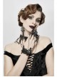 Women Black Lace Metal Chain Bracelet Decoration Finger Stall