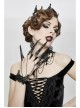 Women Black Lace Metal Chain Bracelet Decoration Finger Stall